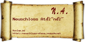 Neuschloss Aténé névjegykártya